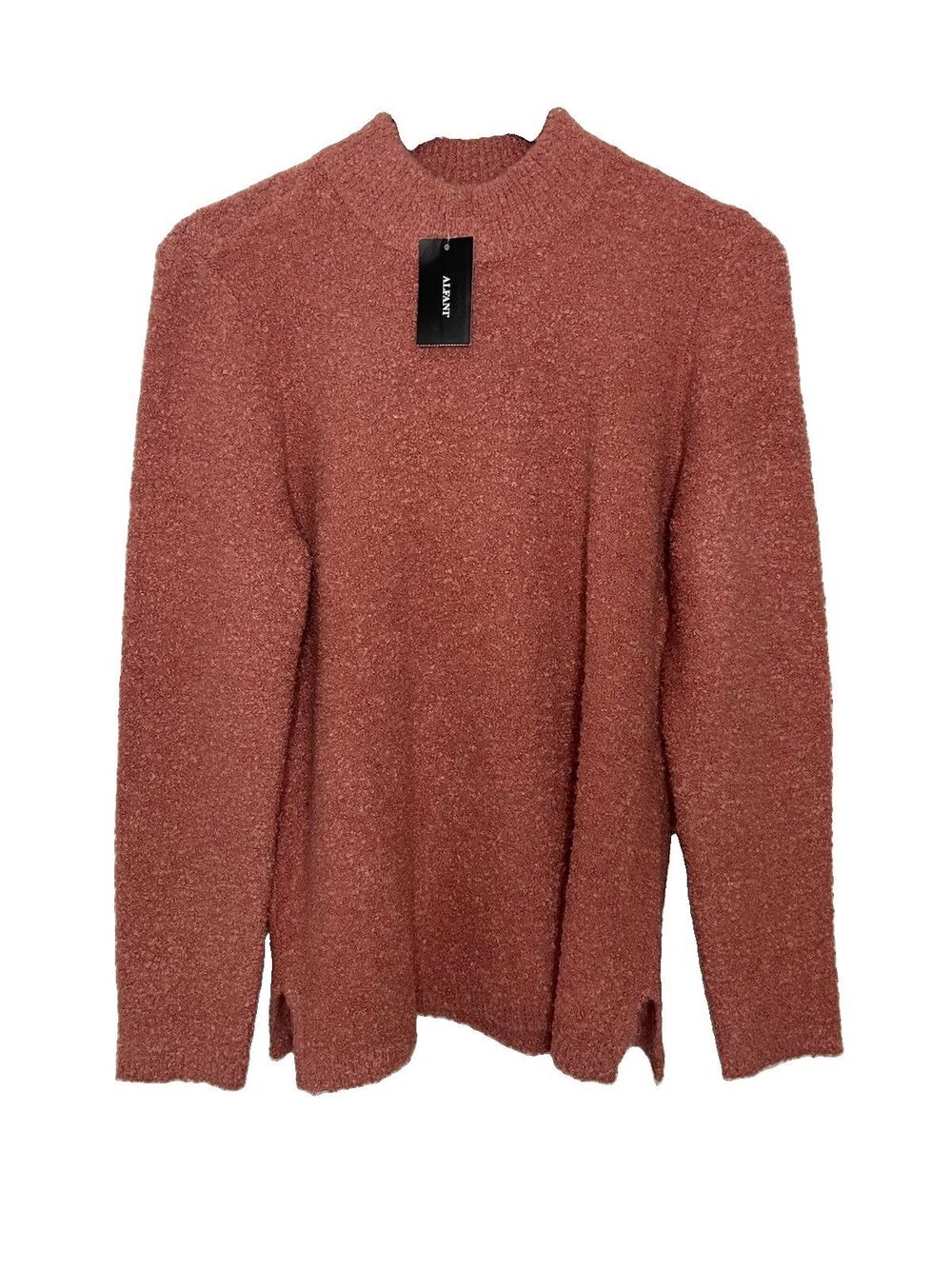 Alfani Women's Medium Rose Pink Wool Blend Long Sleeve Sweater NWT